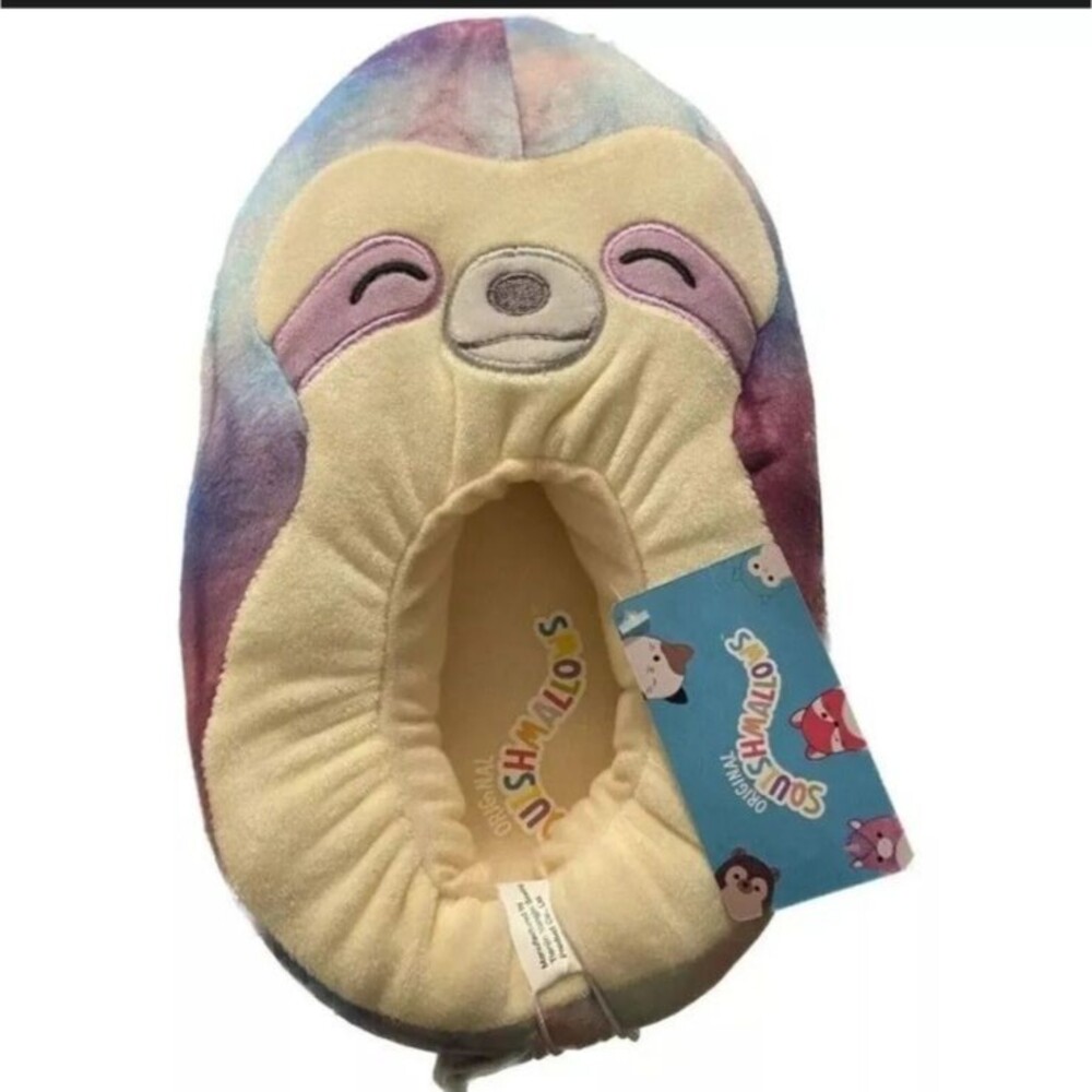 Squishmallows Sadie the Sloth Slippers Kids Womens Size 4/5 Kellytoy NEW
